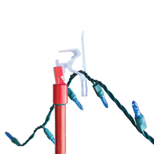 Set of 25 Ladderless Red and Green Light Hanging Kit 11ft